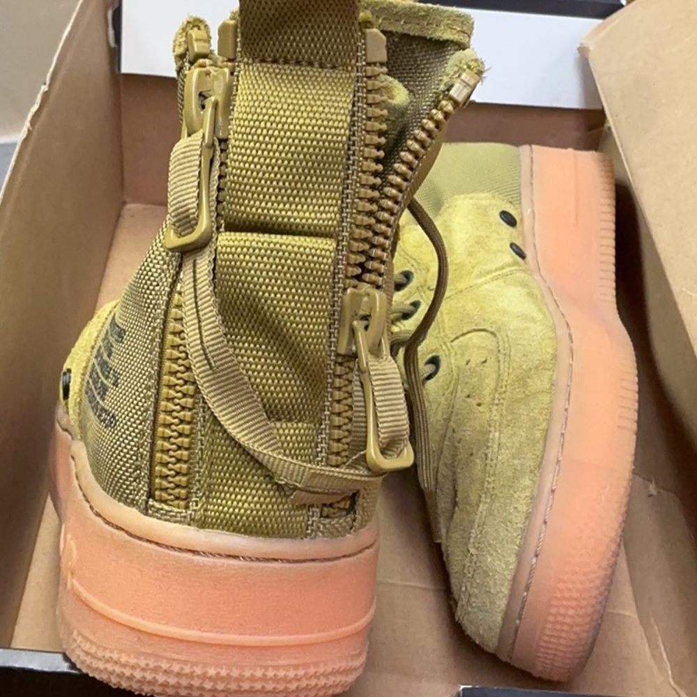 Nike Green Combat Moto Boots High-Top - Picture 3 of 3